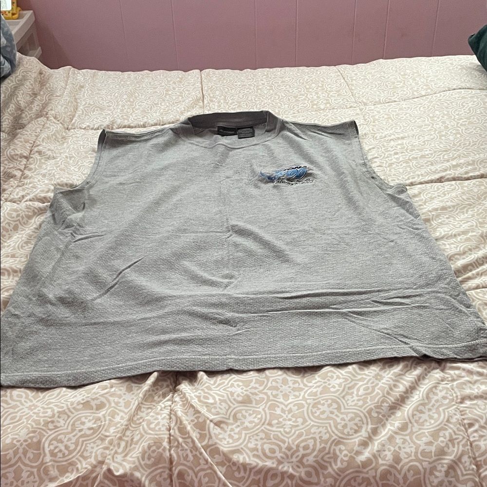 Vintage Daytona 500 2/17/2002 embroidered Gray Sleeveless Top